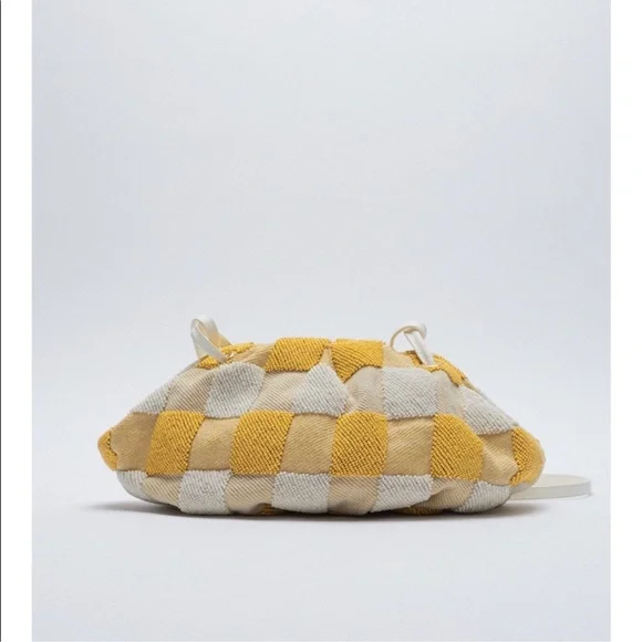 ZARA BEADED GINGHAM CROSSBODY BAG - Picture 12 of 12